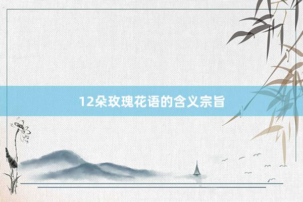 12朵玫瑰花语的含义宗旨